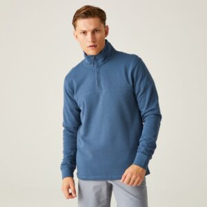 Men Half Zip Sweatshirt Dark Denim