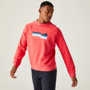 Men Crewneck Sweatshirt Red Sky