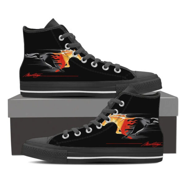 Tubopro Ford Mustang High Top Canvas Sneakers Shoes For Men And Women