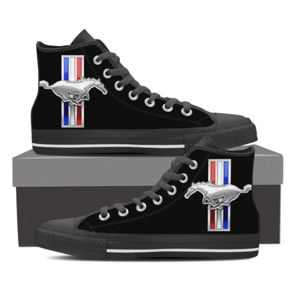 Tubopro Ford Mustang High Top Canvas Sneakers Shoes For Men And Women