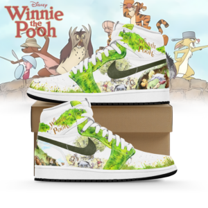 Tubopro Winnie The Pooh AJ1 High Sneakers Shoes For Men And Women