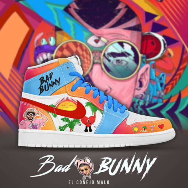 Tubopro Bad Bunny AJ1 High Sneakers Shoes For Men And Women - Image 3