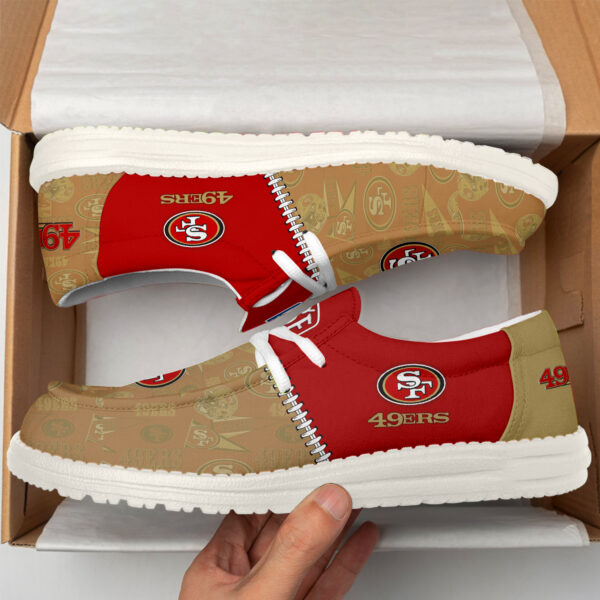 Tubopro San Francisco 49ers Personalized Hey Dude Shoes For Men - Image 2