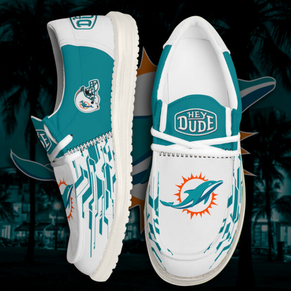 Tubopro Miami Dolphins Personalized Hey Dude Shoes For Men