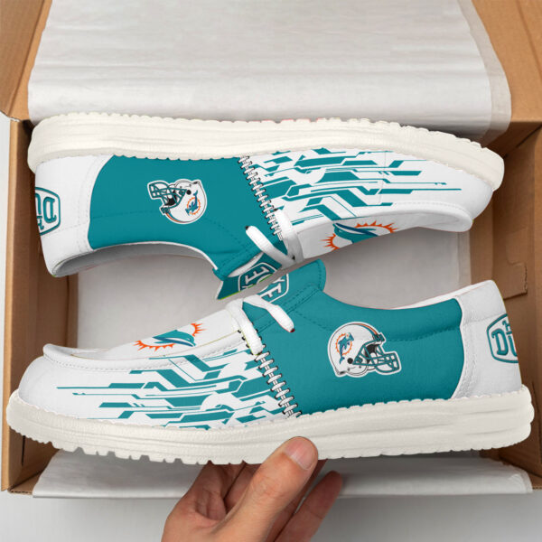 Tubopro Miami Dolphins Personalized Hey Dude Shoes For Men - Image 4