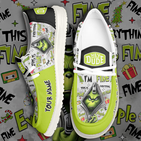 Tubopro The Grinch Personalized Hey Dude Shoes For Men And Women