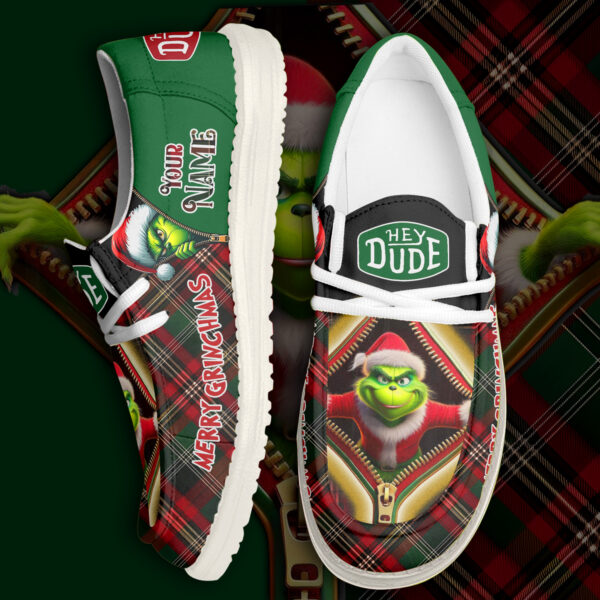 Tubopro The Grinch Christmas Personalized Hey Dude Shoes For Men And Women