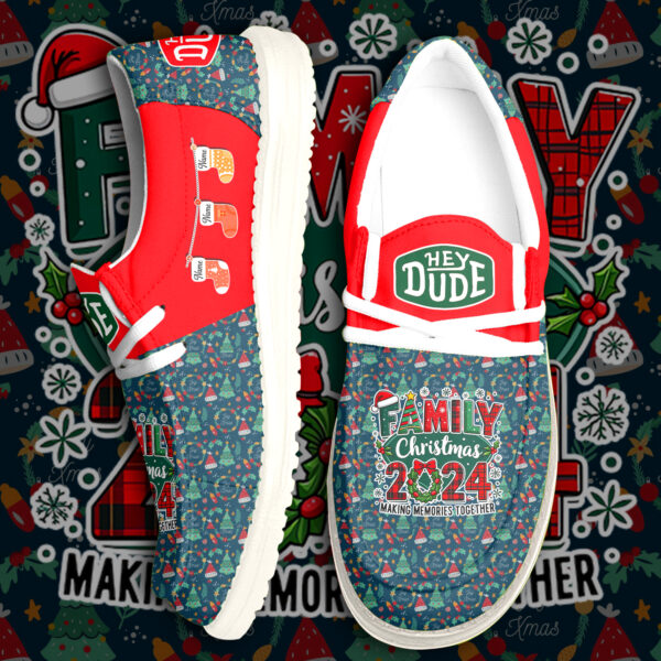 Tubopro Family Christmas 2024 Personalized Hey Dude Shoes For Men And Women