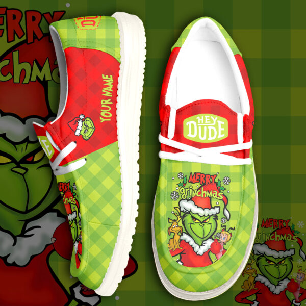 Tubopro The Grinch Christmas Personalized Hey Dude Shoes For Men And Women