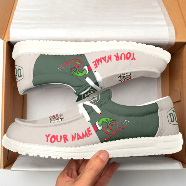 Tubopro The Grinch Nurse Personalized Hey Dude Shoes For Men And Women - Image 2