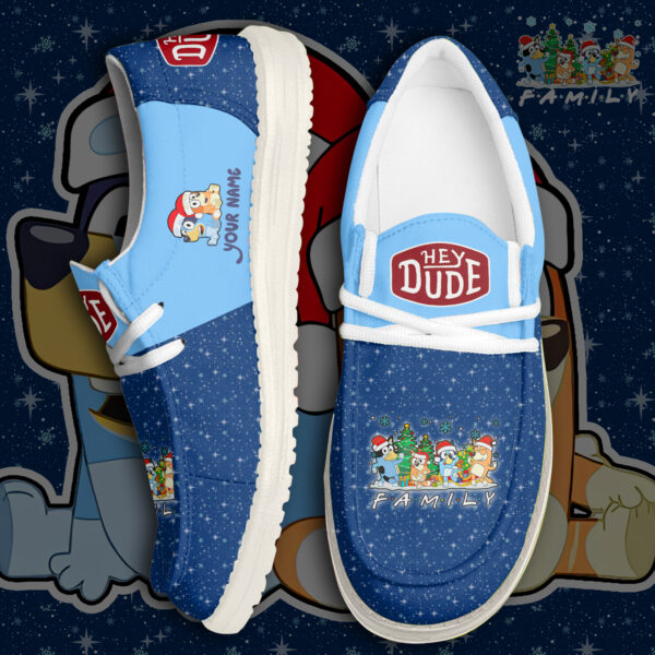 Tubopro Bluey christmas Personalized Hey Dude Shoes For Men