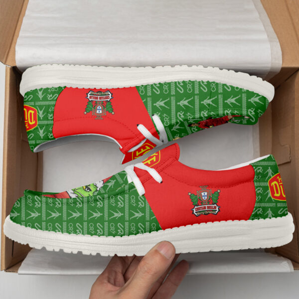 Tubopro Cristiano Ronaldo And Grinch Personalized Hey Dude Shoes For Men And Women - Image 2