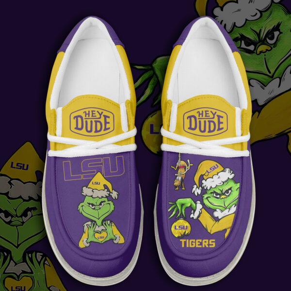 Tubopro The Grinch & LSU Tigers Personalized Hey Dude Shoes For Men And Women
