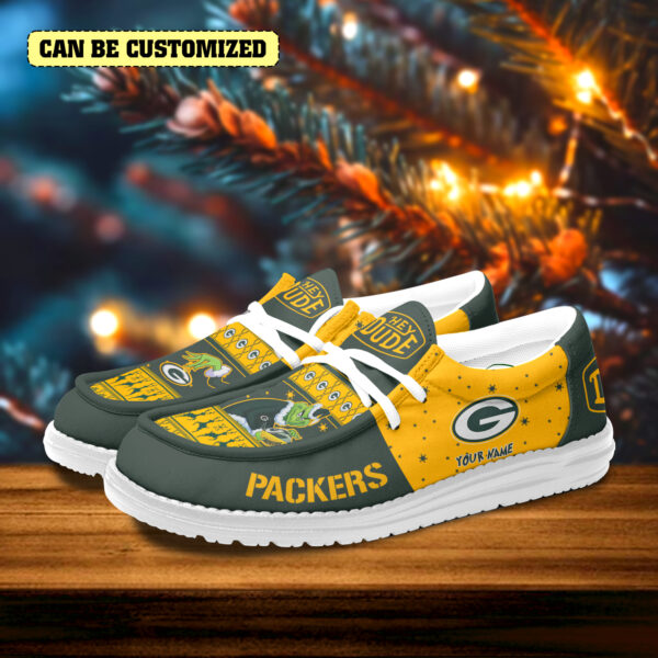 Tubopro The Grinch & Green Bay Packers Personalized Hey Dude Shoes For Men And Women - Image 3