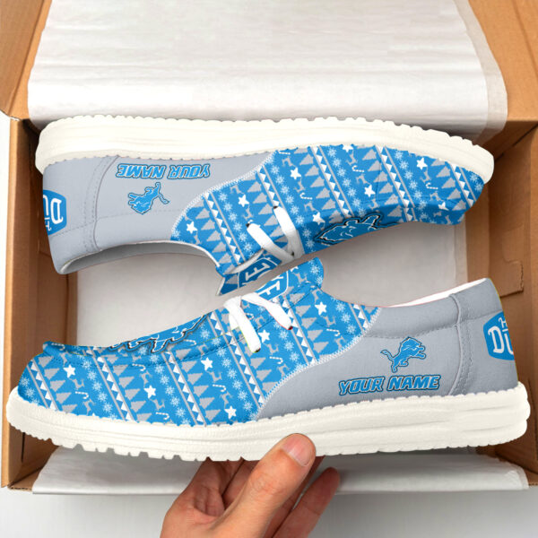 Tubopro Detroit Lions Christmas Personalized Hey Dude Shoes For Men And Women - Image 2