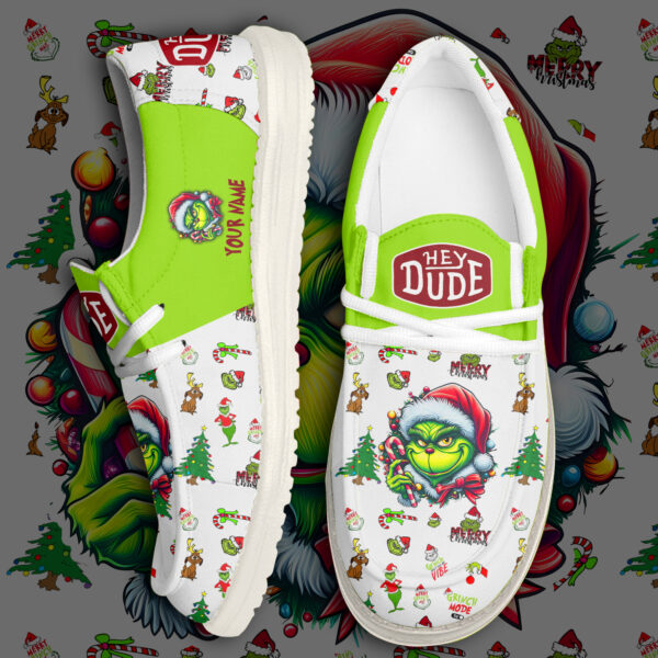 Tubopro The Grinch Christmas Personalized Hey Dude Shoes For Men And Women
