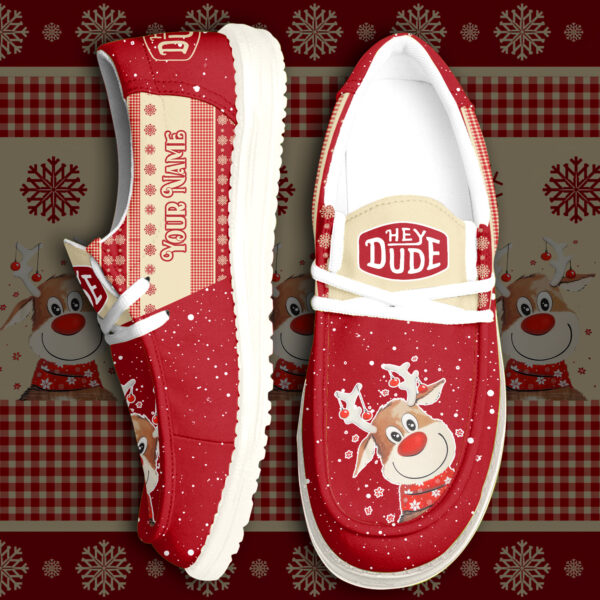Tubopro Reindeer Christmas Personalized Hey Dude Shoes For Men And Women