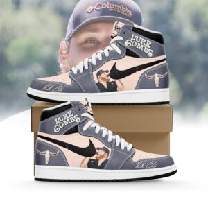 Tubopro Luke Combs AJ1 High Sneakers Shoes For Men And Women