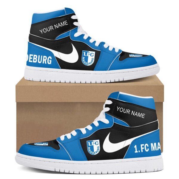Tubopro 1. FC Magdeburg AJ1 High Sneakers Shoes For Men And Women - Image 2