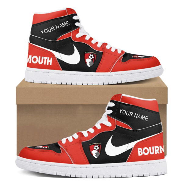 Tubopro AFC Bournemouth AJ1 High Sneakers Shoes For Men And Women - Image 2