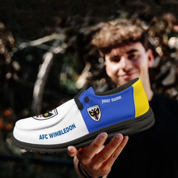 Tubopro AFC Wimbledon Personalized Hey Dude Shoes For Men And Women - Image 4