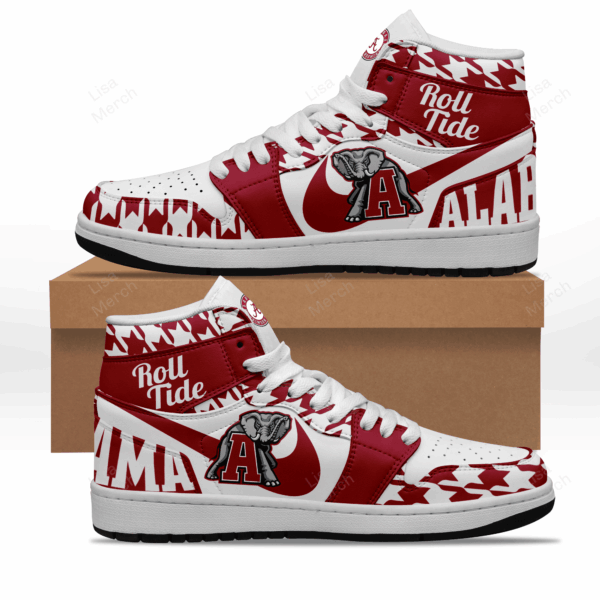 Tubopro Alabama Crimson Tide AJ1 High Sneakers Shoes For Men And Women