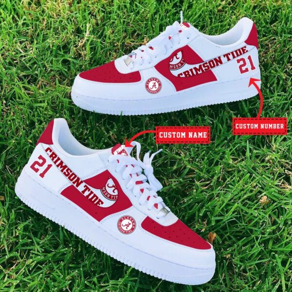 Tubopro Alabama Crimson Tide NCAA Air Low-Top Sneakers Shoes For Men And Women