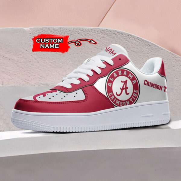 Tubopro Alabama Crimson Tide NCAA Air Low-Top Sneakers Shoes For Men And Women - Image 2