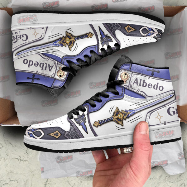 Tubopro Albedo Genshin AJ1 High Sneakers Shoes For Men And Women - Image 2