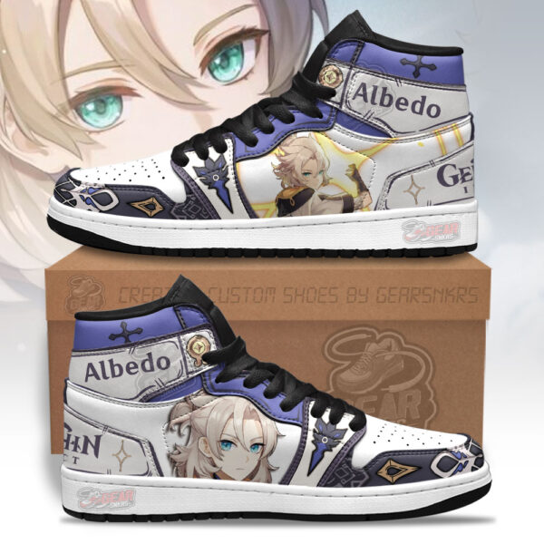 Tubopro Albedo Genshin AJ1 High Sneakers Shoes For Men And Women