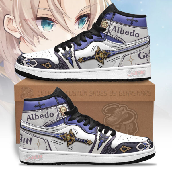 Tubopro Albedo Genshin AJ1 High Sneakers Shoes For Men And Women