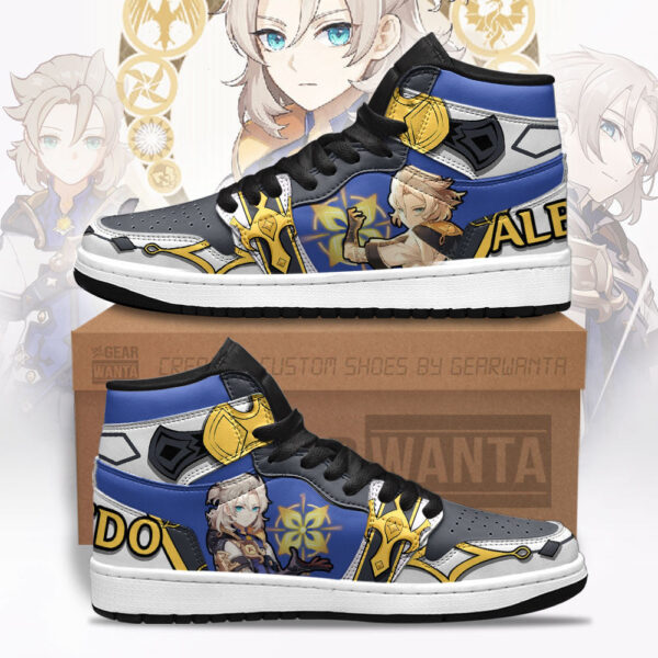 Tubopro Albedo Genshin AJ1 High Sneakers Shoes For Men And Women