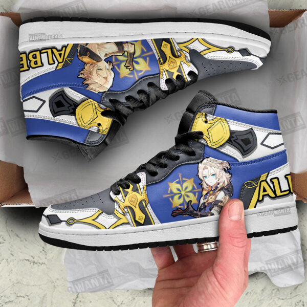 Tubopro Albedo Genshin AJ1 High Sneakers Shoes For Men And Women - Image 2