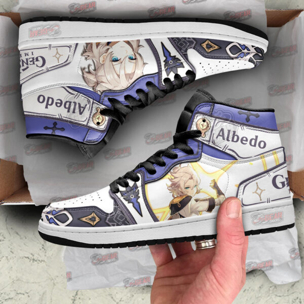Tubopro Albedo Genshin AJ1 High Sneakers Shoes For Men And Women - Image 2