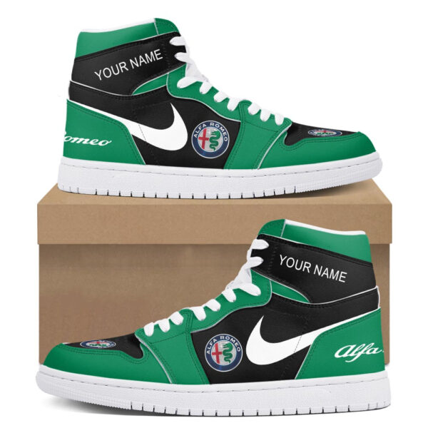 Tubopro Alfa Romeo AJ1 High Sneakers Shoes For Men And Women - Image 2