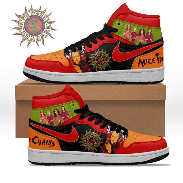 Tubopro Alice In Chains AJ1 High Sneakers Shoes For Men And Women