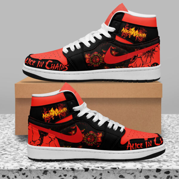 Tubopro Alice In Chains AJ1 High Sneakers Shoes For Men And Women - Image 2