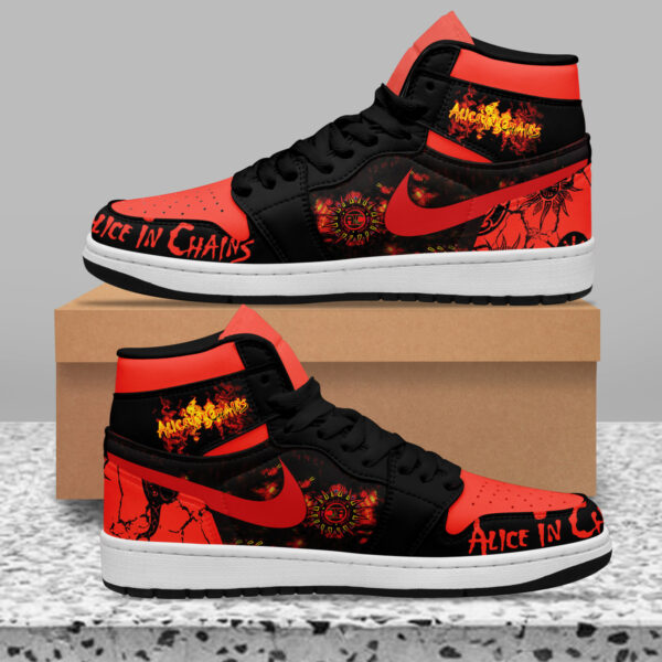 Tubopro Alice In Chains AJ1 High Sneakers Shoes For Men And Women - Image 2