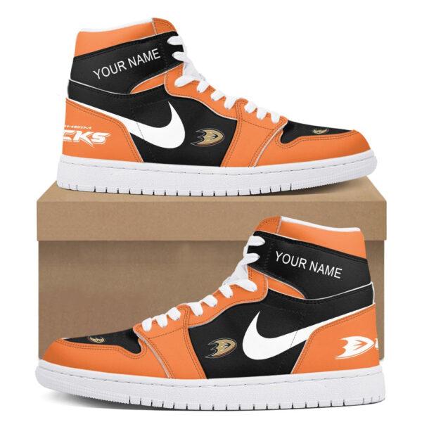 Tubopro Anaheim Ducks AJ1 High Sneakers Shoes For Men And Women - Image 2