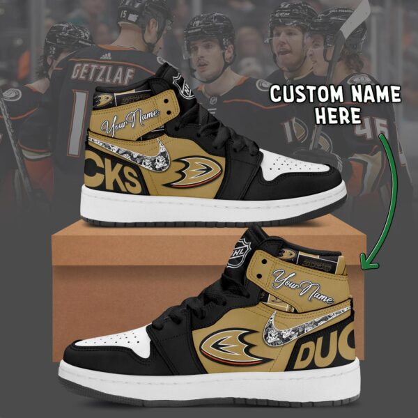 Tubopro Anaheim Ducks AJ1 High Sneakers Shoes For Men And Women