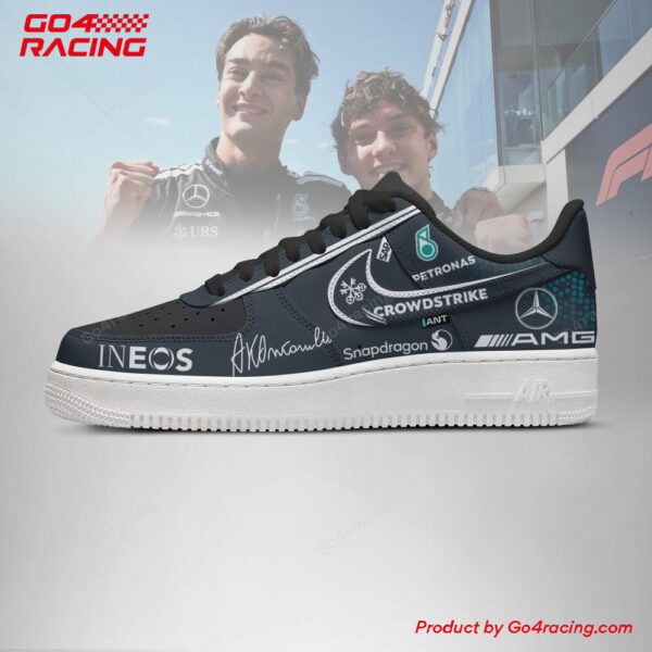Tubopro Andrea Kimi Antonelli x George Russell  Mecedes AMG Air Low-Top Sneakers Shoes For Men And Women - Image 2