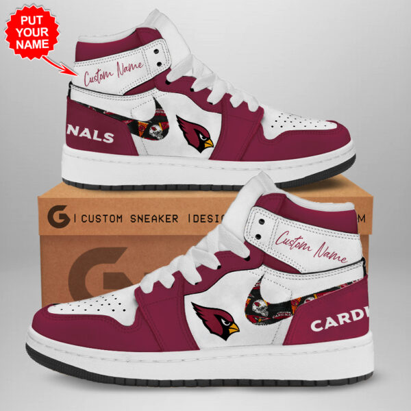 Tubopro Arizona Cardinals AJ1 High Sneakers Shoes For Men And Women
