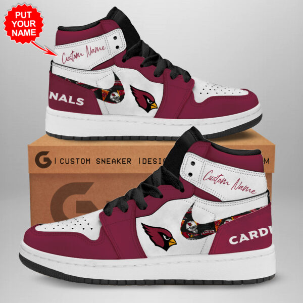 Tubopro Arizona Cardinals AJ1 High Sneakers Shoes For Men And Women