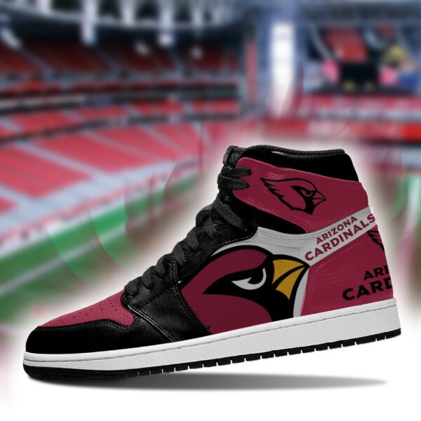 Tubopro Arizona Cardinals NFL AJ1 High Sneakers Shoes For Men And Women - Image 2