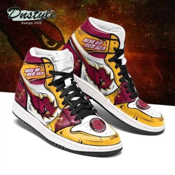 Tubopro Arizona Cardinals NFL AJ1 High Sneakers Shoes For Men And Women