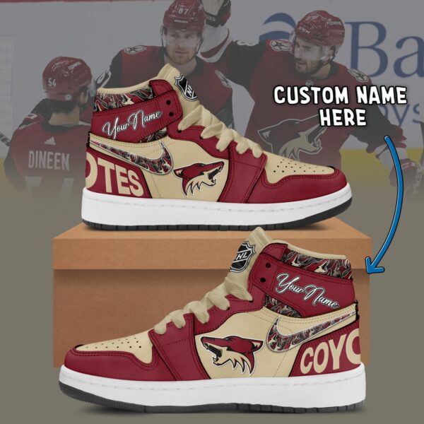 Tubopro Arizona Coyotes AJ1 High Sneakers Shoes For Men And Women