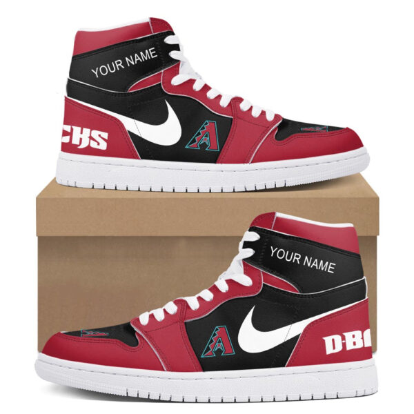 Tubopro Arizona Diamondbacks AJ1 High Sneakers Shoes For Men And Women - Image 2