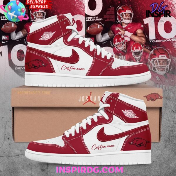 Tubopro Arkansas Razorbacks AJ1 High Sneakers Shoes For Men And Women
