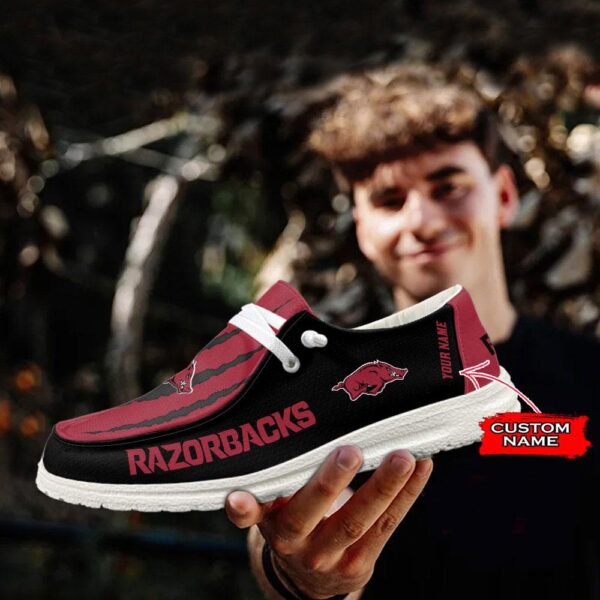 Tubopro Arkansas Razorbacks Hey Dude Shoes For Men And Women - Image 3