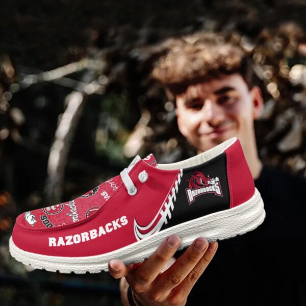 Tubopro Arkansas Razorbacks Hey Dude Shoes For Men And Women - Image 3